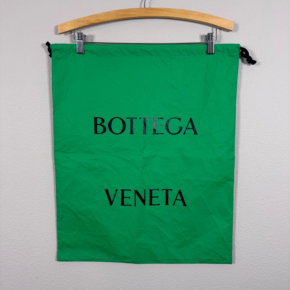 Bottega Veneta Green Water Resistant Tyvek Drawstring Logo Dust Bag 19x22"